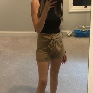 Zara fabric shorts with knot detail